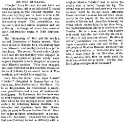 “Dr. Doy of Kansas,” New York Times, March 18, 1859
