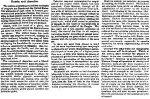 “Russia and America,” New Orleans (LA) Picayune, March 20, 1859