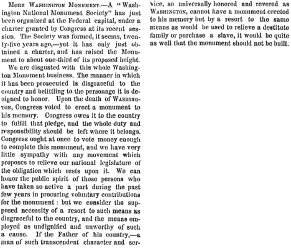 “More Washington Monument,” New York Times, March 25, 1859