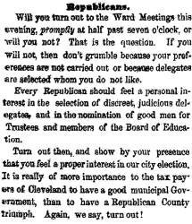 “Republicans,” Cleveland (OH) Herald, March 29, 1859