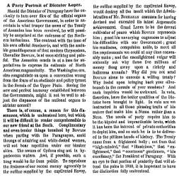 “A Party Portrait of Dictator Lopez,” New York Times, April 25, 1859
