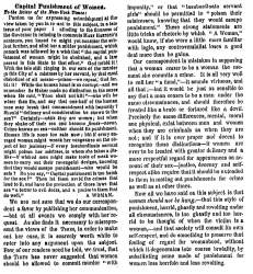 “Capital Punishment of Women,” New York Times, April 26, 1859