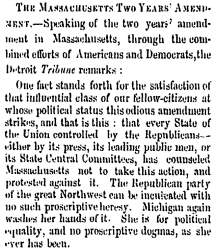 “The Massachusetts Two Years’ Amendment,” Milwaukee (WI) Sentinel, May 24, 1859