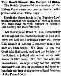 “You Don’t Know the People of Ohio,” Cleveland (OH) Herald, May 25, 1859