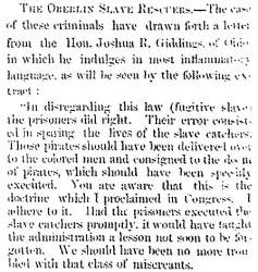 “The Oberlin Slave Rescuers,” (Jackson) Mississippian, May 27, 1859