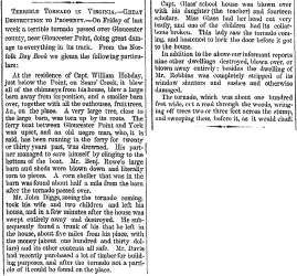 “Terrible Tornado in Virginia,” Cleveland (OH) Herald, July 5, 1859