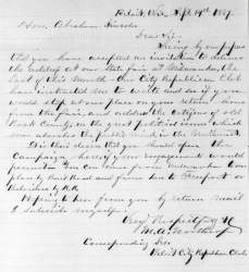 M. A. Northrop to Abraham Lincoln, September 14, 1859 (Page 1)