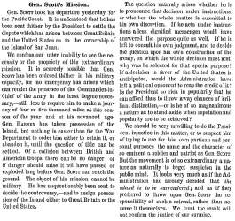 “Gen. Scott’s Mission,” New York Times, September 21, 1859