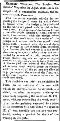 “Electric Weaving,” Lowell (MA) Citizen & News, October 7, 1859