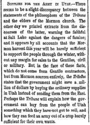 “Supplies for the Army in Utah,” New York Herald, October 16, 1859