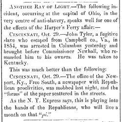 “Another Ray of Light,” Fayetteville (NC) Observer, November 7, 1859