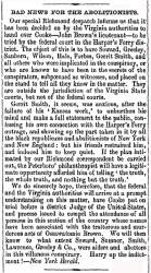 “Bad News for the Abolitionists,” Boston (MA) Liberator, November 11, 1859