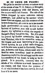 “Is It True or False?,” Chicago (IL) Press and Tribune, November 16, 1859