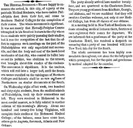 “The Medical Students,” Charleston (SC) Mercury, December 26, 1859
