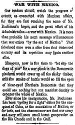 “War With Mexico,” Cleveland (OH) Herald, March 23, 1860