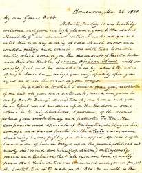 William Wilkins to James Watson Webb, March 26, 1860 (Page 1)