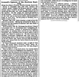 “Seward’s Opinion on the Mexican Business,” New York Herald, April 1, 1860