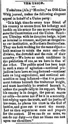 “The Union,” Charlestown (VA) Free Press, April 26, 1860