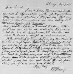 Joshua Reed Giddings to Abraham Lincoln, May 19, 1860