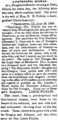 “A Patriotic Woman,” (Montpelier) Vermont Patriot, July 28, 1860