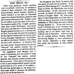 “Who Began It?,” Cleveland (OH) Herald, September 21, 1860