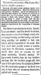 “Won't Submit to Lincoln,” New York Herald, October 8, 1860