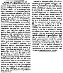 “Fear of Insurrection,” Chicago (IL) Press and Tribune, October 24, 1860