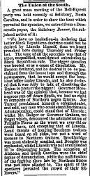 "The Union at the South," Chicago (IL) Tribune, October 29, 1860