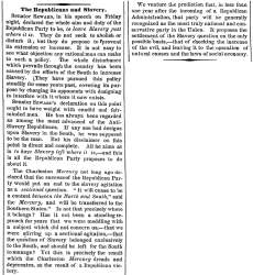 "The Republicans and Slavery," New York Times, November 5, 1860