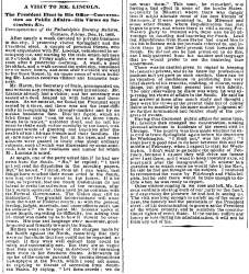 “A Visit to Mr. Lincoln,” New York Times, December 20, 1860