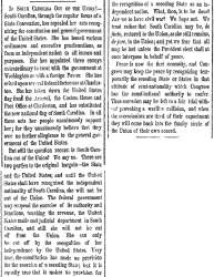 “Is South Carolina Out of the Union?,” New York Herald, December 30, 1860