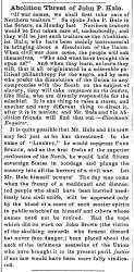 “Abolition Threat of John P. Hale,” Newark (OH) Advocate, February 8, 1861