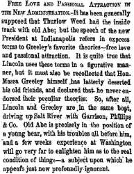 “Free Love and Passional Attraction in the New Administration,” New York Herald, February 13, 1861