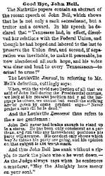 “Good Bye, John Bell,” Chicago (IL) Tribune, May 2, 1861