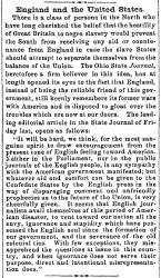 “England and the United States,” Newark (OH) Advocate, May 31, 1861