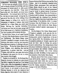 “Virginia Playing the Foot,” Cleveland (OH) Herald, June 4, 1861
