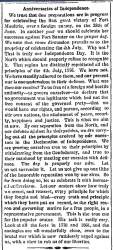 “Anniversaries of Independence,” Charleston (SC) Mercury, June 27, 1861