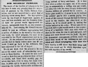 “Our Soldiers’ Families,” New York Tribune, July 16, 1861