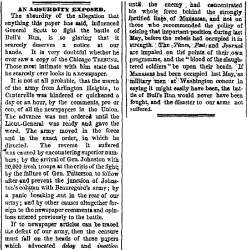 “An Absurdity Exposed,” Chicago (IL) Tribune, July 24, 1861
