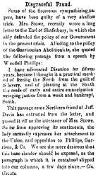 “Disgraceful Fraud,” Chillicothe (OH) Scioto Gazette, October 29, 1861