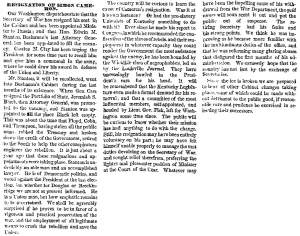 “Resignation of Secretary Cameron,” Chicago (IL) Tribune, January 14, 1862