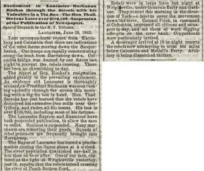 “Excitement in Lancaster,” Cincinnati (OH) Gazette, July 2, 1863