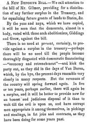 "A New Deposite [Deposit] Bill," Fayetteville (NC) Observer, June 17, 1858