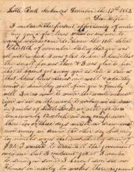 William Elisha Stoker to Elizabeth E. Stoker, December 13, 1862 (Page 1)