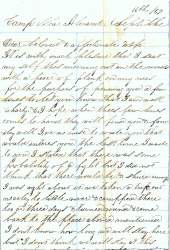 William Elisha Stoker to Elizabeth E. Stoker, September 16, 1863 (Page 1)