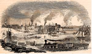 Bangor, Maine, 1861, artist's impression