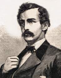 John Wilkes Booth, April 1865, artist's impression, detail