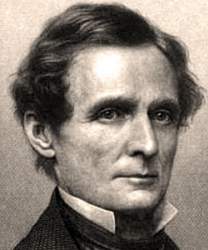 Jefferson Finis Davis, engraved portrait, 1861, detail