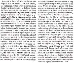 “Our Work Is Done,” (St. Louis) Missouri Republican, August 1, 1858