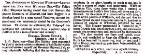 “The Governor of Missouri Whipped,” San Francisco (CA) Evening Bulletin, August 5, 1858